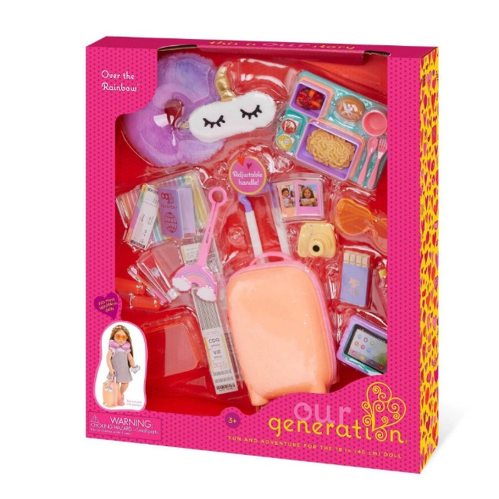 Our Generation Over the Rainbow Luggage Accessory Set for 18" Dolls NWT